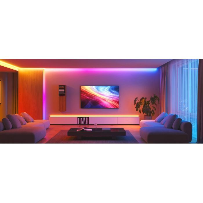 Світлодіодна стрічка Govee H6641 Neon Rope Light for Wall Lining, 5.0m, RGBIC, WI-FI/Bluetooth, white (H66413D1) зображення 3