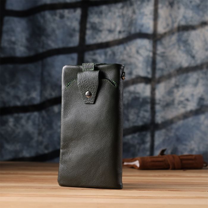 Гаманець ST Leather З відділенням під телефон Зелений (23103) зображення 9
