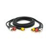 Кабель мультимедійний 3xRCA M to 3xRCA M 1.8m black Voltronic (YT-3хRCA(M)/3хRCA(M)-1.8P)
