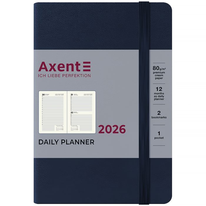 Тижневик Axent датований 2026 Pocket Strong 104х146, синій (8833-26-02-A)