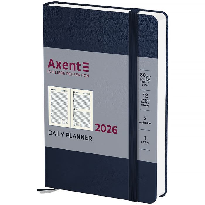 Тижневик Axent датований 2026 Pocket Strong 104х146, синій (8833-26-02-A) зображення 2