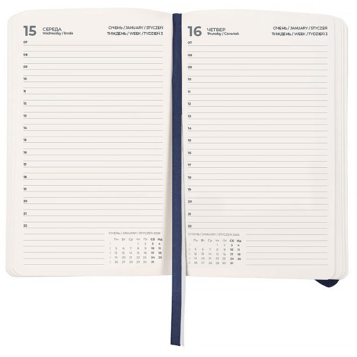 Тижневик Axent датований 2026 Pocket Strong 104х146, синій (8833-26-02-A) зображення 3