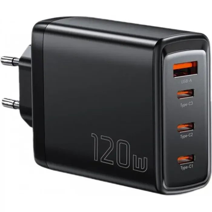 Зарядний пристрій Essager 3xUSB-C + 1xUSB 120W GaN (ECT3CA-JZB01-Z) зображення 2