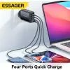 Зарядний пристрій Essager 3xUSB-C + 1xUSB 120W GaN (ECT3CA-JZB01-Z) зображення 3