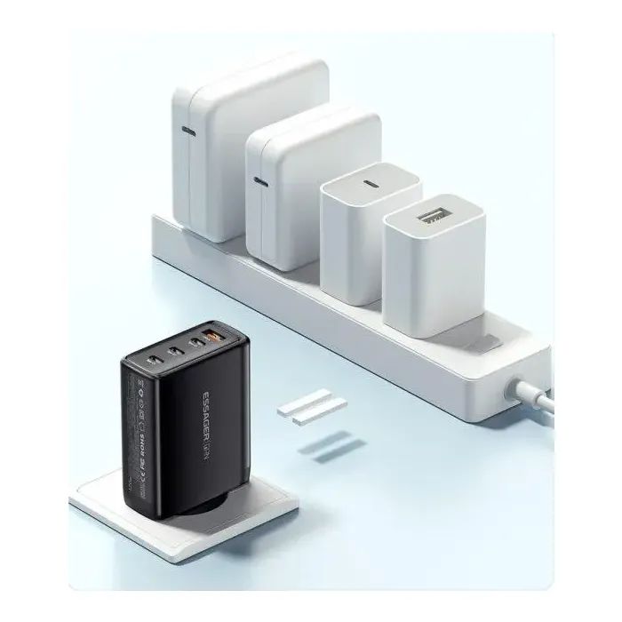 Зарядний пристрій Essager 3xUSB-C + 1xUSB 120W GaN (ECT3CA-JZB01-Z) зображення 6
