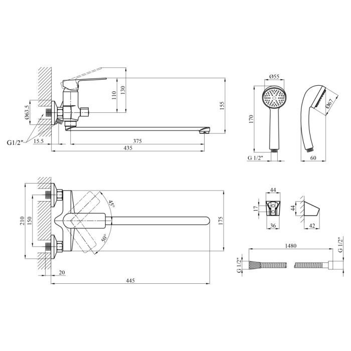 Смеситель Agua Agua Merida-C071 (CV035426) изображение 8