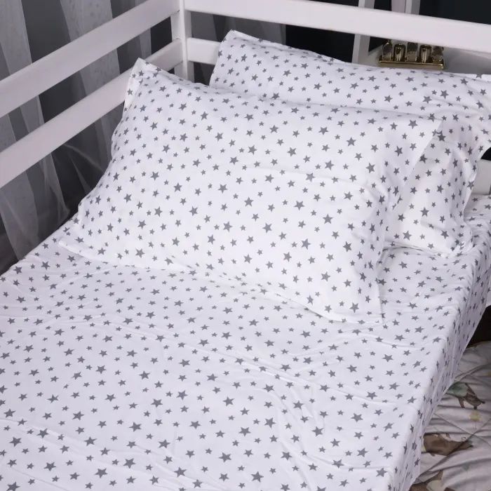 Постельное белье MirSon 016 White Stars Фланель 143х210 полуторный (2200009652103) изображение 7