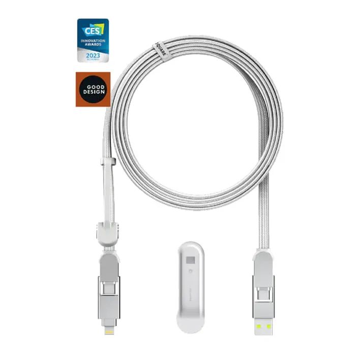 Дата кабель 6in1 inCharge XL 2.0m white Rolling Square (XLM02R) зображення 3