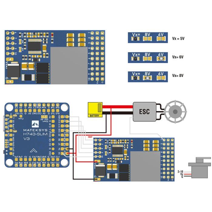 Плата розподілу живлення (PDB) MATEK SVPDB-12S (SVPDB12S) зображення 3