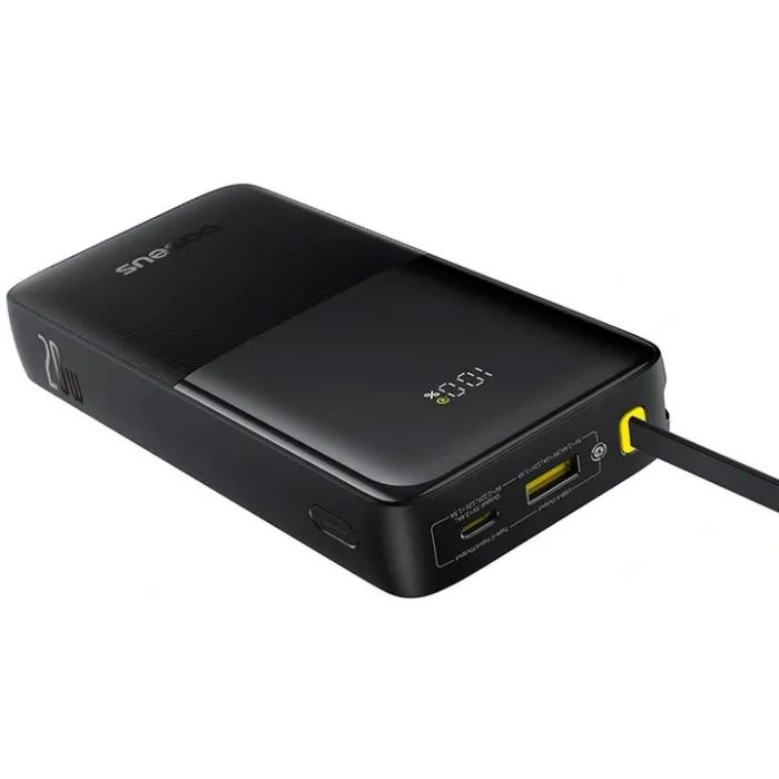 Батарея універсальна Baseus Bipow 2 Digital Display 20000mAh 20W with Built-in USB-C Cable Black (P10077101113-01) зображення 6