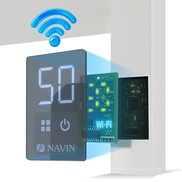 Полотенцесушитель Navin Авангард Х, 1200х480, Wi-Fi, сталь, білий, лівобічна (12-172155-4812) изображение 9