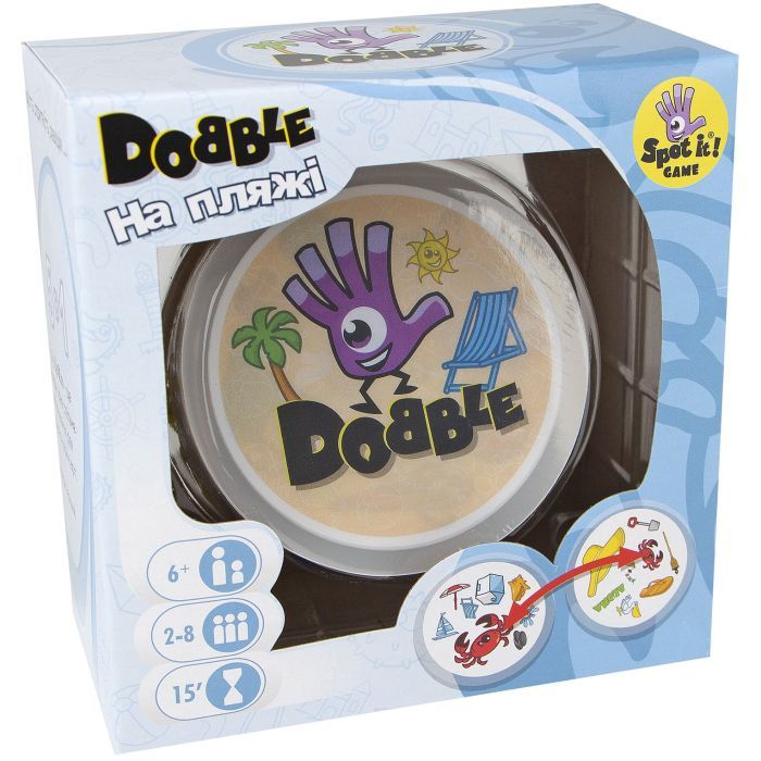 Настольная игра Ігромаг Доббль: На пляже (Dobble Waterproof) (укр.) (DOBBEAC01UA)