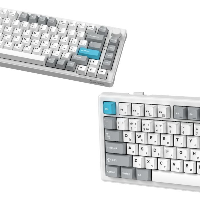 Клавіатура GamePro Asgard Yord Wireless/Bluetooth/USB UA Blue (MK266BL) зображення 4