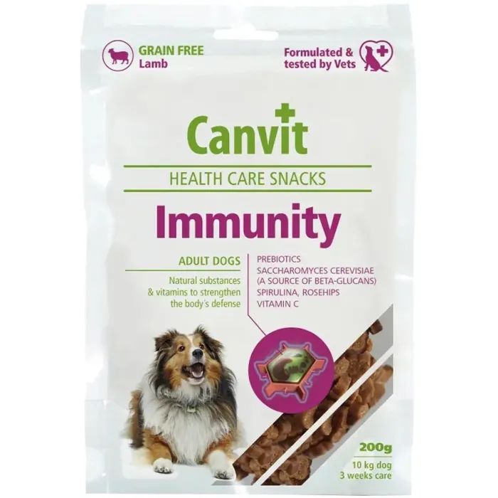 Ласощі для собак Canvit Immunity з ягням 200 г (8595602508785)