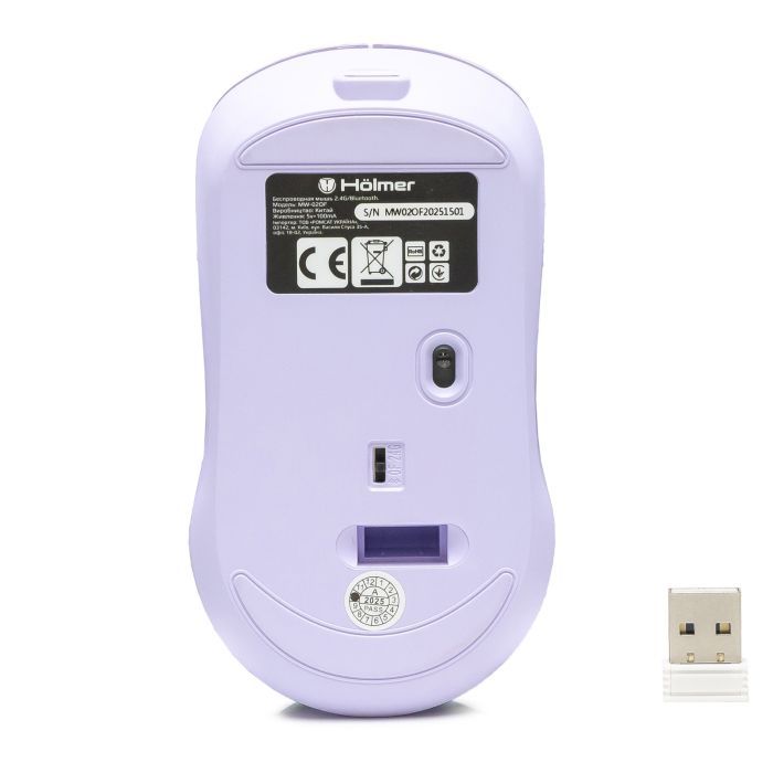 Мишка Hölmer MW-02OF Wireless/Bluetooth Purple (MW-02OF) зображення 10