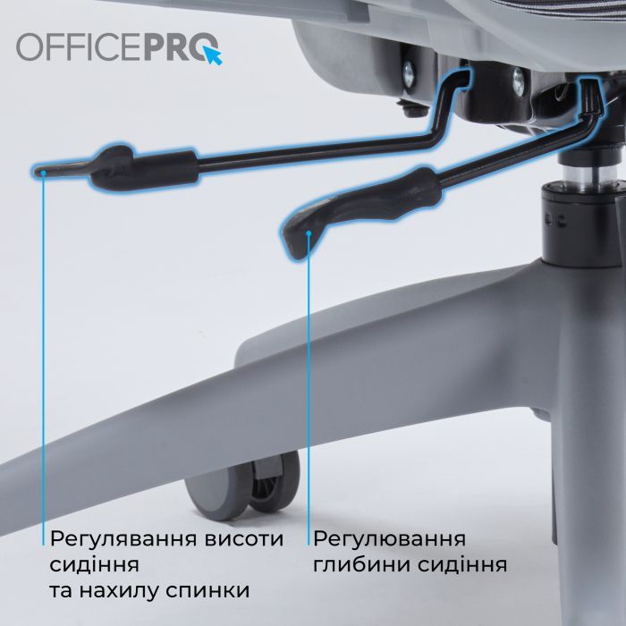 Офісне крісло OfficePro Skyline OC680B Black (OC680B) зображення 14