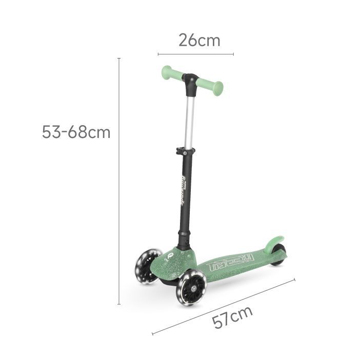 Самокат QPlay Sparkling триколісний дитячий з LED підсвіткою колес Nude Pink (ST006SparklingPink) изображение 5