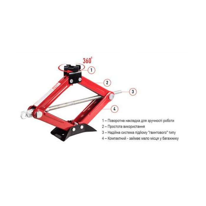Домкрат Штурмовик гвинтовий 2 т. висота підйому 390мм. (BBC-2000) зображення 4