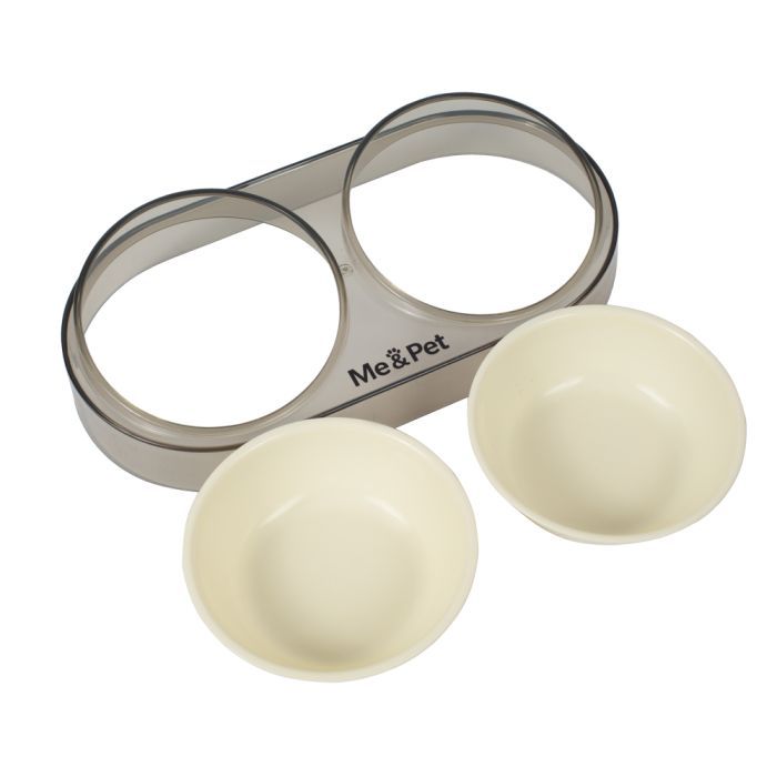 Посуда для кошек Me&Pet Миска двойная зеленая (NMP28-2) изображение 4