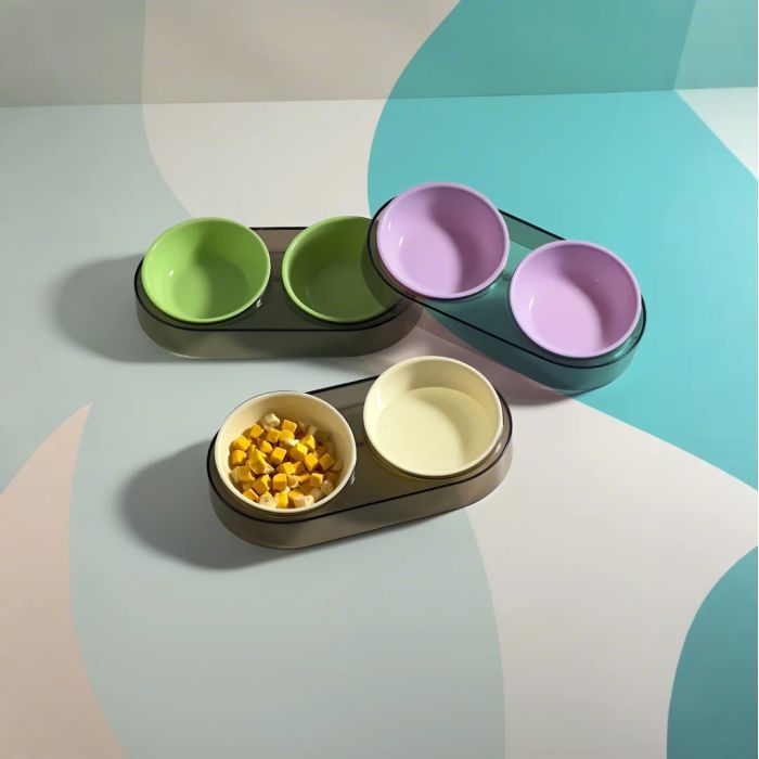 Посуда для кошек Me&Pet Миска двойная зеленая (NMP28-2) изображение 9