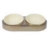 Посуда для кошек Me&Pet Миска двойная белая (NMP28-1)