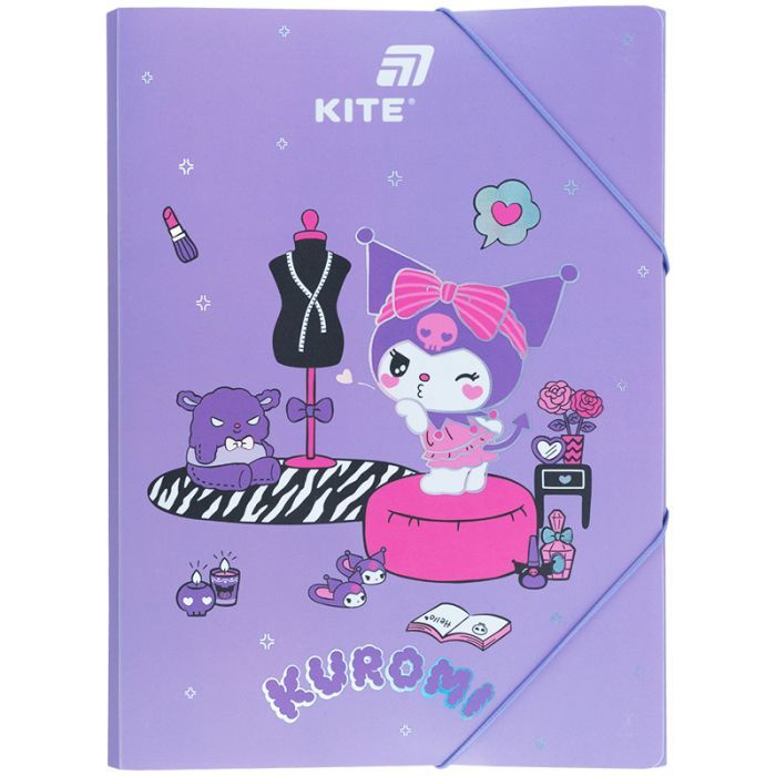 Папка на резинках Kite A4 Kuromi (HK25-247-1)