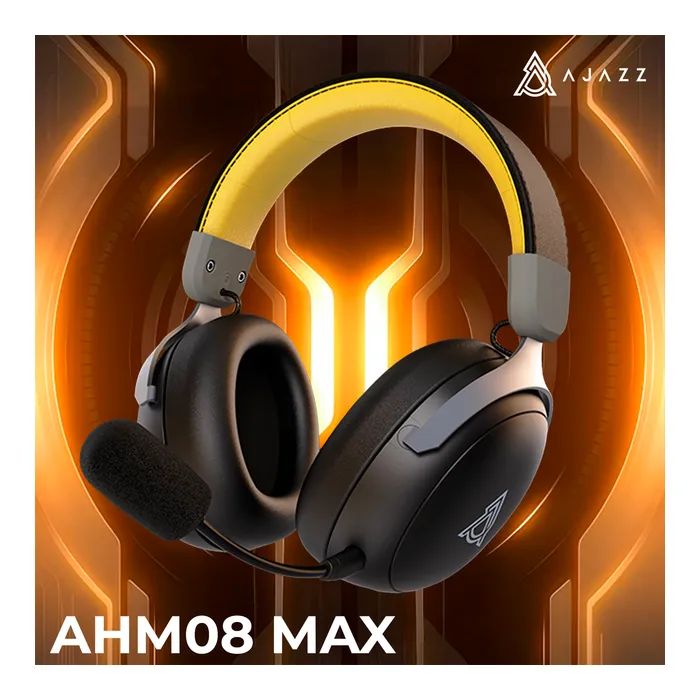Наушники Ajazz AHM08 MAX 3-Mode Black (AHM08-MAX-BGY) изображение 2