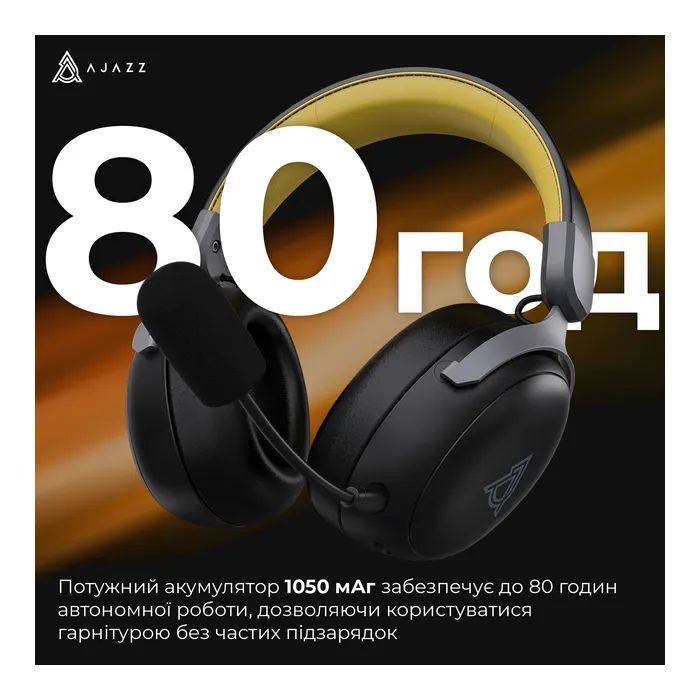 Наушники Ajazz AHM08 MAX 3-Mode Black (AHM08-MAX-BGY) изображение 6