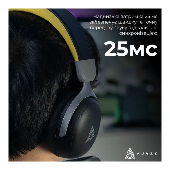 Наушники Ajazz AHM08 MAX 3-Mode Black (AHM08-MAX-BGY) изображение 7