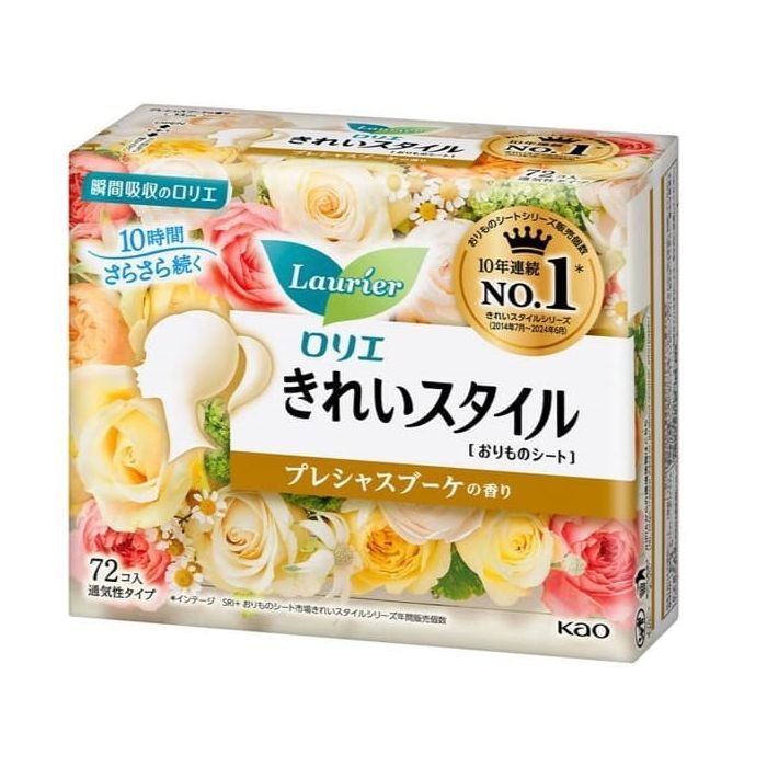 Ежедневные прокладки Kao Laurier Kirei С ароматом цветочный букет 72 шт (4901301306265)