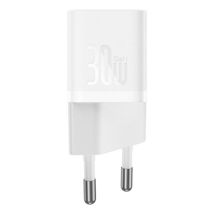 Зарядний пристрій Baseus 1xUSB-C 30W GaN5 white (CCGN070502) зображення 3