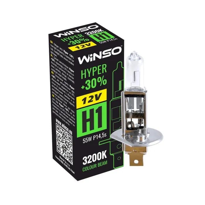 Автолампа WINSO H1 HYPER +30 55W P14.5s (712100) изображение 3