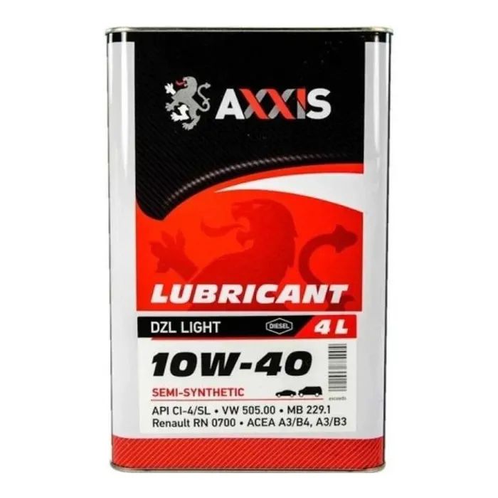 Моторное масло AXXIS 10W-40 DZL Light 4л (AX-2039)