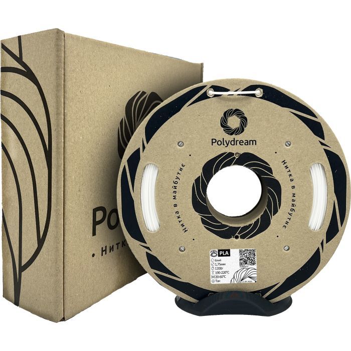 Пластик для 3D-принтера Polydream PLA 1,75mm 1,2кг White (PLA9003/12) изображение 2