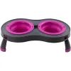 Посуд для собак Dexas Миска подвійна на складній підставці 240 мл пурпурна (0084297308988) зображення 2