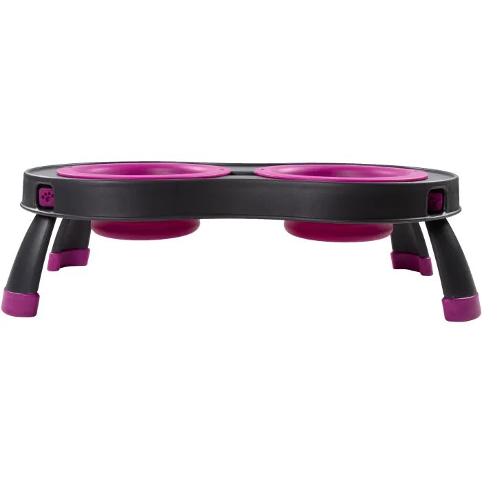 Посуд для собак Dexas Миска подвійна на складній підставці 240 мл пурпурна (0084297308988) зображення 3