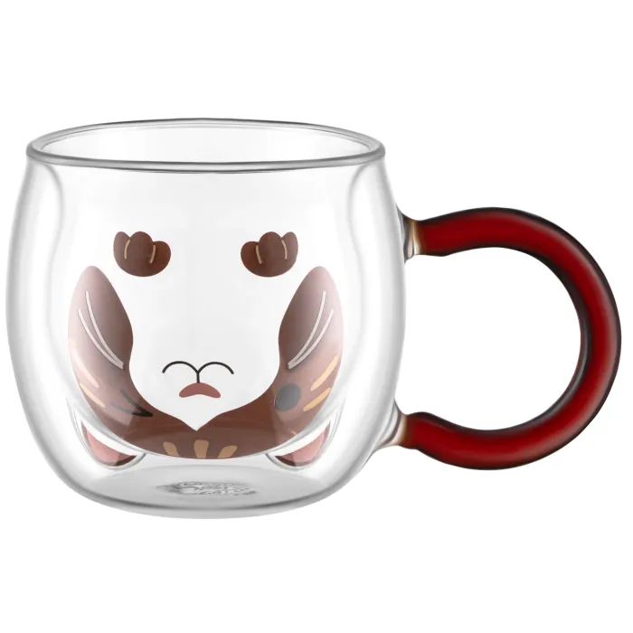 Набор чашек Ardesto Animals 280мл, 2шт, боросилікатне скло, прозорий (AR2628BC)
