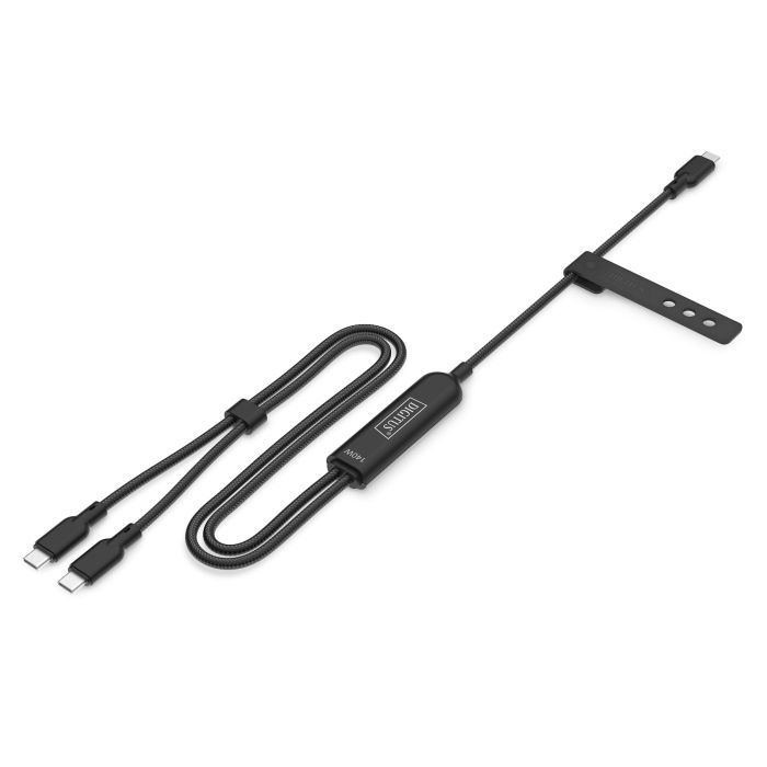 Дата кабель USB-C to 2xUSB-C 1.8m 140W black Digitus (AK-300170-018-S) зображення 2