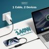Дата кабель USB-C to 2xUSB-C 1.8m 140W black Digitus (AK-300170-018-S) зображення 6