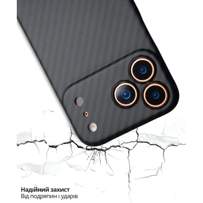 Чехол для мобильного телефона BeCover FIBRA Carbonite MagSafe Apple iPhone 17 Pro Black (715409) изображение 5