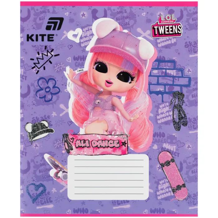 Зошит Kite LOL, 12 аркушів, коса лінія (LO26-235) зображення 10
