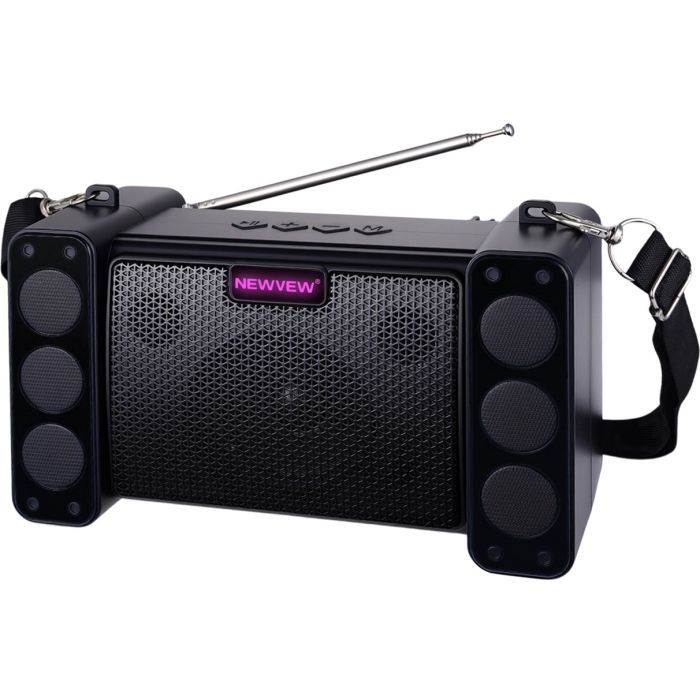 Акустическая система NEWVEW NV-9172 Solar Panel/BT/USB/TF/FM Black (NWVW-NV-9172-BK) изображение 3