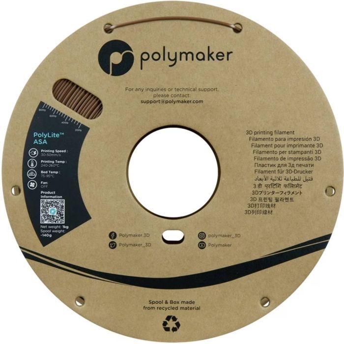 Пластик для 3D-принтера Polymaker ASA POLYLITE 1,75mm 1kg ARMY BROWN (PF01032) изображение 2