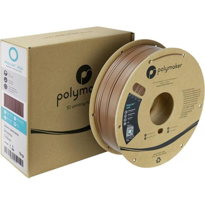 Пластик для 3D-принтера Polymaker ASA POLYLITE 1,75mm 1kg ARMY BROWN (PF01032) изображение 4