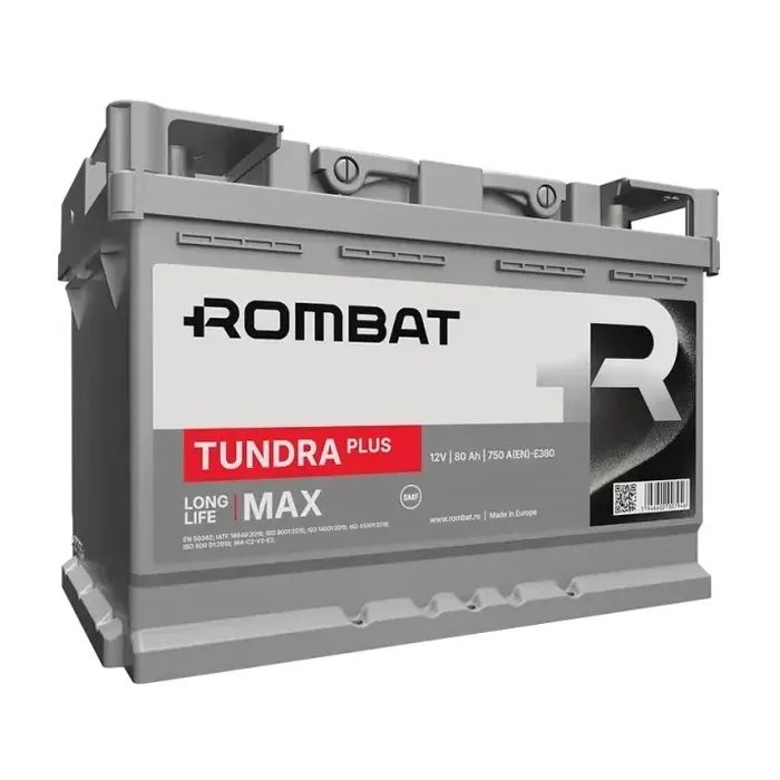 Аккумулятор автомобильный ROMBAT 6CT-80 (0) Tundra Plus E380