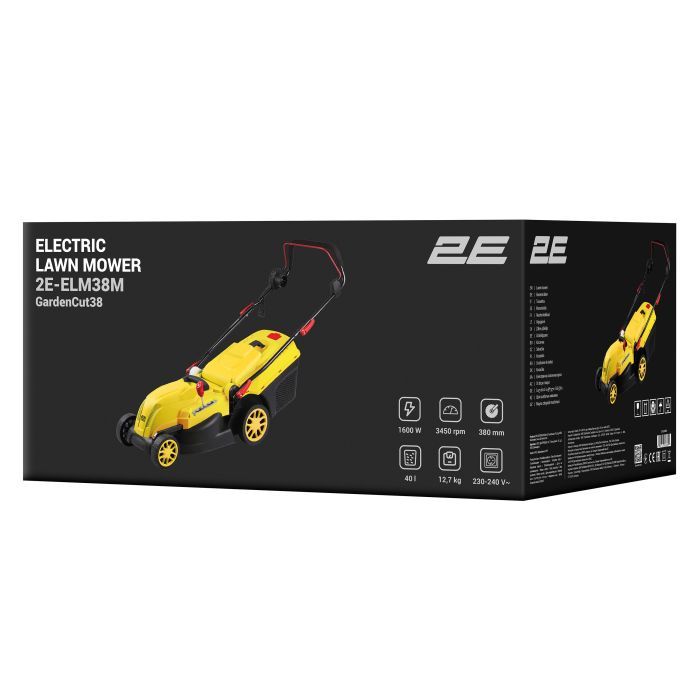 Газонокосилка 2E GardenCut 38 1600Вт, 38см, 40л, 25-75мм, 12.7кг (2E-ELM38M) изображение 29