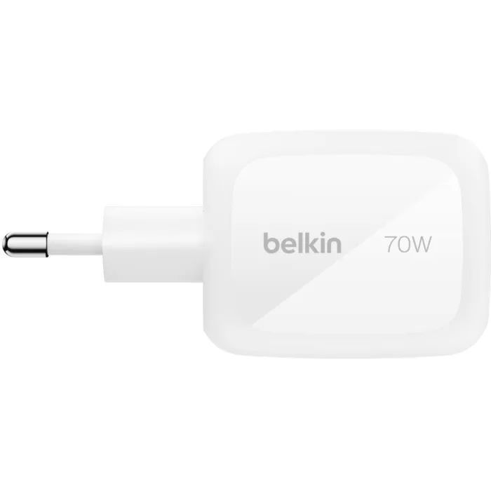 Зарядное устройство Belkin 2xUSB-C + 1xUSB PD70W PPS GaN white (WCH018HQWH) изображение 2