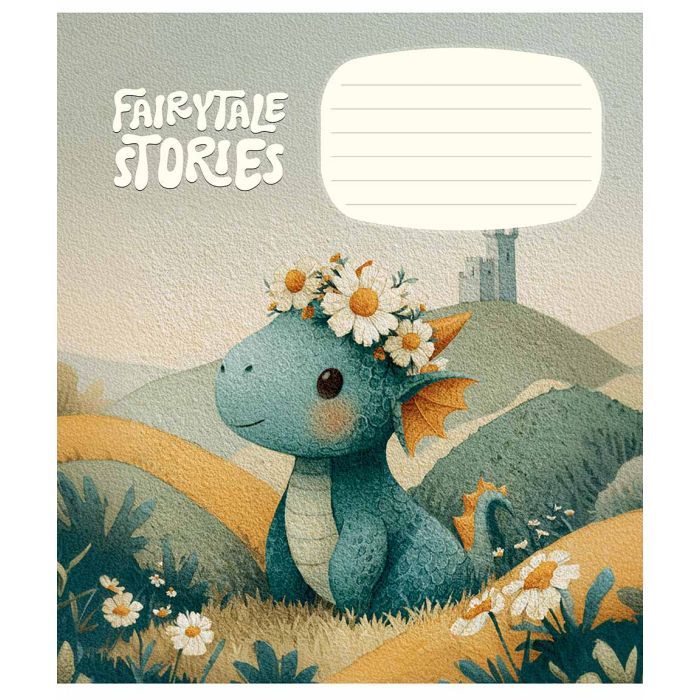 Зошит Школярик Fairytale Stories 12 аркушів коса лінія (012-3755C) зображення 3