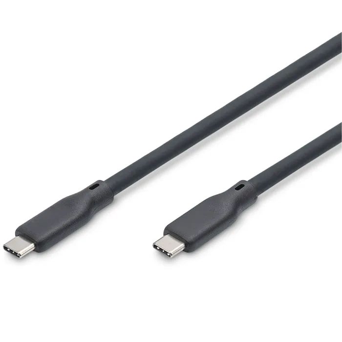 Дата кабель USB-C to USB-C 1.5m USB4 2.0 80G 240W 16K silicone black Digitus (AK-300350-015-S)