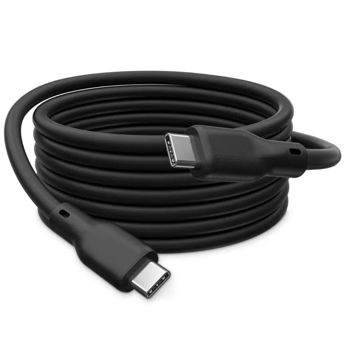Дата кабель USB-C to USB-C 1.5m USB4 2.0 80G 240W 16K silicone black Digitus (AK-300350-015-S) изображение 3